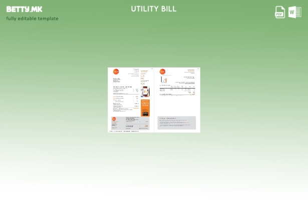 Модерен стил Шаблон за страници за сметки за комунални услуги на Нов Зеланд Gene
