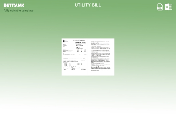 Модерен стил Шаблон за страници за сметки за комунални услуги на Обединетото Кра