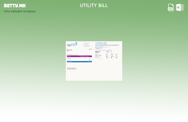 Модерен стил Шаблон страници за сметки за комунални услуги на Обединетото Кралст