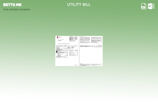 Модерен стил во Канада Онтарио Лондон Хидро шаблон за комунални сметки