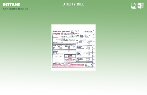 Модерен стил на Индија DECO шаблон за комунални сметки