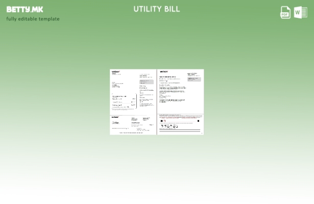 Модерен стил на САД Њу Џерси Веризон шаблон сметки за комунални услуги