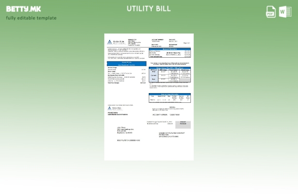 Модерен стил на САД Калифорнија Голден Стејт Вода компанијата Шаблон за комуналн