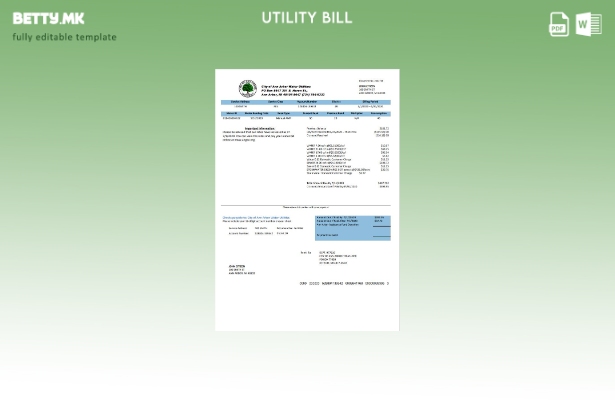 Модерен стил на САД Мичиген Сити Ен Арбор Вода комунални услуги Шаблон сметка
