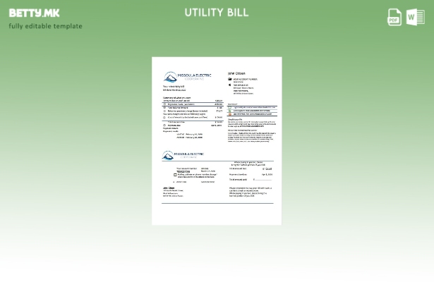 Модерен стил на САД Монтана Мисула Електрик Кооператива за комунални сметки за е