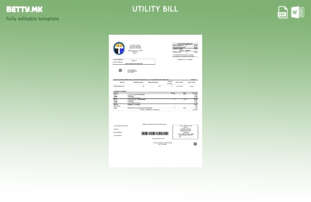 Модерен стил на САД Оклахома Сити на Тулса шаблон за комунални сметки
