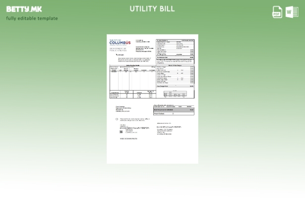 Модерен стил на САД Охајо Сити Колумбус шаблон за комунални сметки