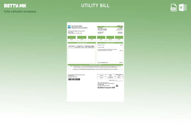 Модерен стил на САД Североисточен Охајо Регионален канализациски округ шаблон за