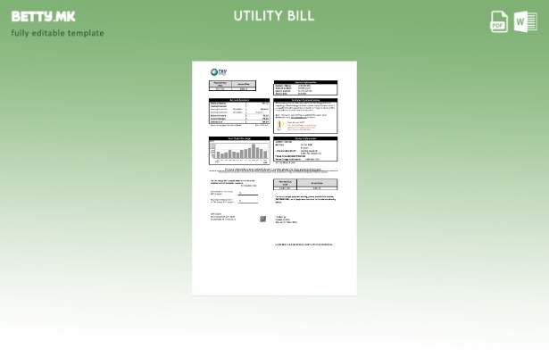 Модерен стил на САД Тексас TXU Енергетски сметки за комунални услуги