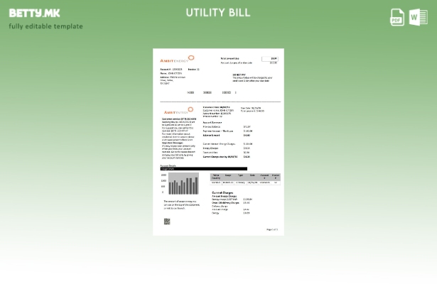 Модерен стил на САД Texas Ambit Energy шаблон за комунални сметки