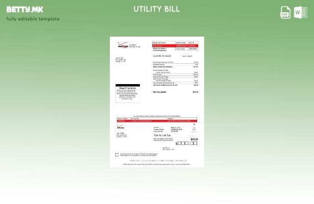 Модерен стил на У.С.А. Веризон за комунални сметки за збор верзија 2