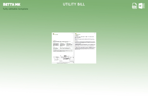 Модерен стил на Шкотска Шкотска напојување со сметки за комунални услуги, шабл 2