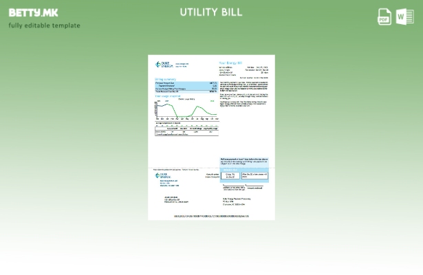 Модерен стил на шаблон верзија на сметки за комунални услуги на САД Duke Energ 5