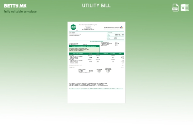 Модерен стил на шаблон верзија на сметки за комунални услуги на USA Ohio Farmers
