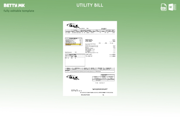 Модерен стил на шаблон за збор за сметки за комунални услуги за енергија на Кана