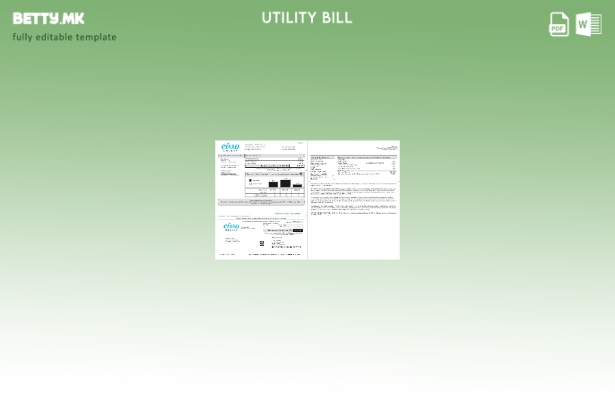 Модерен стил на USA Texas Cirro Energy шаблон за комунални сметки во Word и PDF