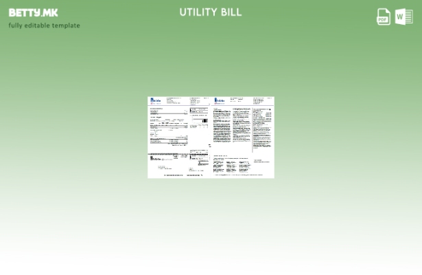 Модерен стил страници за сметки за комунални услуги USA So Cal Gas, шаблон за ве