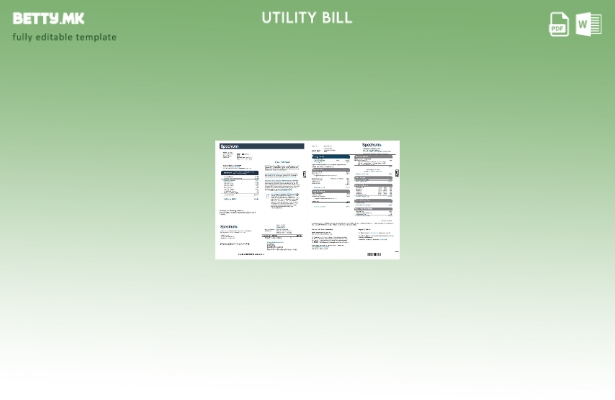 Модерен стил шаблон за комунални сметки (страници) USA Spectrum