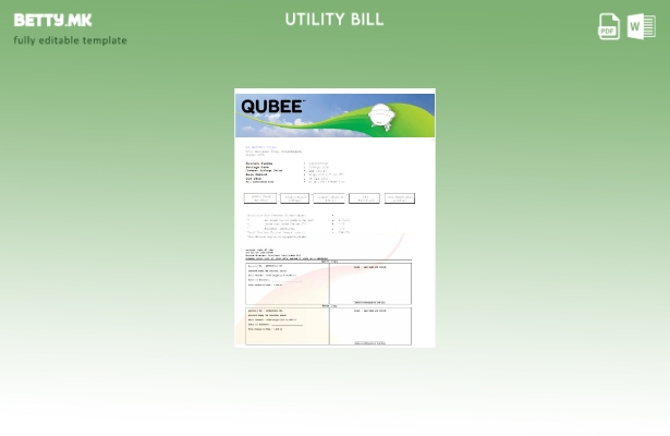 Модерен стил шаблон за комунални сметки во Пакистан Куби