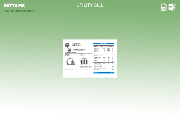 Модерен стил шаблон за комунални сметки за градот Лонг Бич во САД