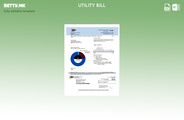 Модерен стил шаблон за сметки за електрична енергија во САД Мичиген