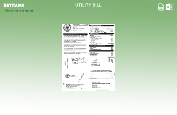 Модерен стил шаблон за сметки за комунални услуги во САД Град Џексон
