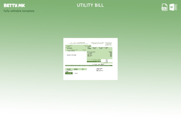 Модерен стил шаблон за сметки за комунални услуги за вода во САД Мичиген