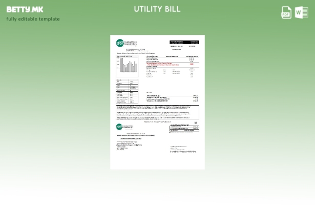 Модерен стил шаблон за сметки за комунални услуги на САД Craighead Electric