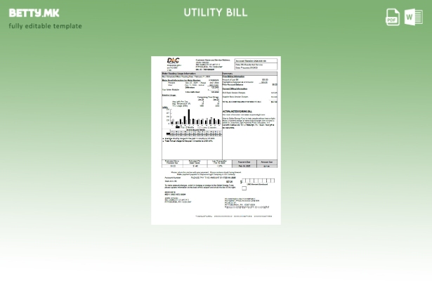 Модерен стил шаблон за сметки за комунални услуги на USA Duquesne Light Company