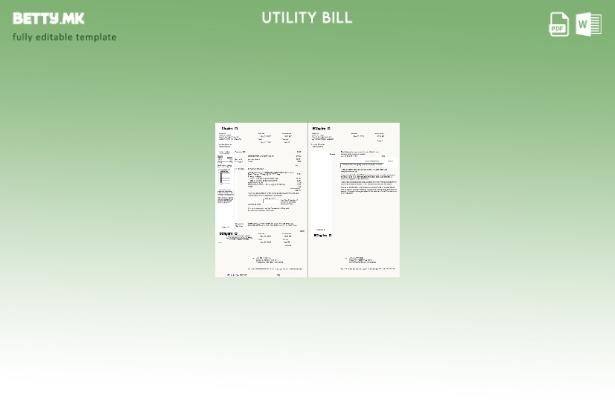 Модерен стил Canada Chydro шаблон за страници со зборови за комунални сметки