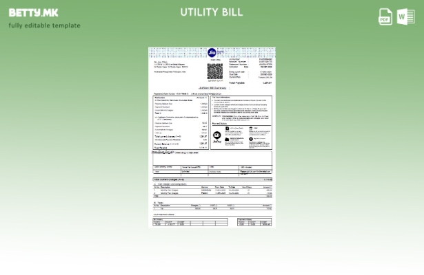Модерен стил India Jio Digital Life шаблон за збор верзија за комунални сметки 1