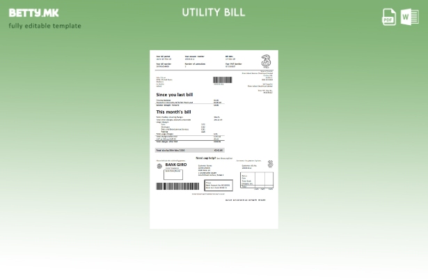 Модерен стил Ireland Three.ie шаблон за сметки за комунални услуги