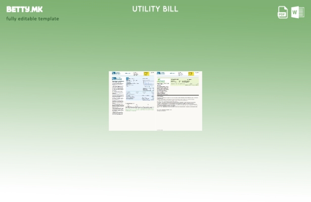 Модерен стил USA LA DWP страници за сметки за комунални услуги, верзија , шабл 1