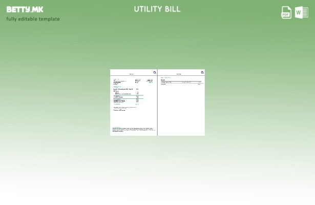 Модерен стил USA O страници за сметки за комунални услуги, шаблон за верзија