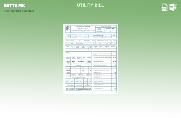 Модерен стил, Шаблон за сметки за комунални услуги за електрична енергија во Инд