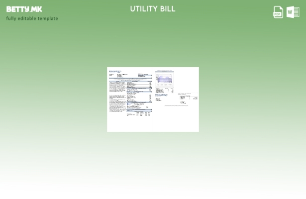 Модерен стил, Шаблон за страници за сметки за комунални услуги во САД Мериленд П