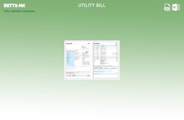 Модерен стил, страници со зборови, шаблон за сметки за комунални услуги на Индиј
