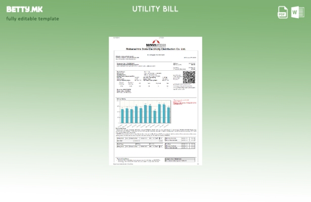Модерен стил, шаблон за збор за сметки за електрична енергија во Индија Махарашт