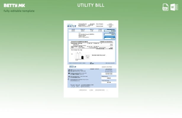 Модерен стил, шаблон за збор за сметки за комунални услуги во Австралија Сиднеј