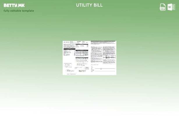 Модерен стил, шаблон за комунални сметки на USA Golden State Water Company во Wo