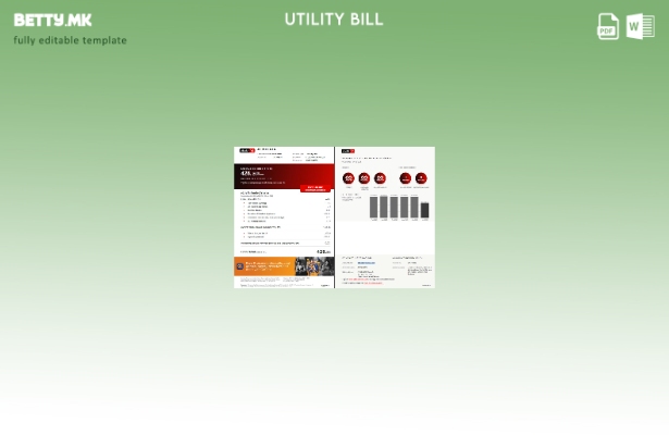 Страници со сметки за комунални услуги на ОАЕ Etisalat во модерен стил, шаблон 1