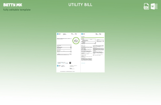 Страници со сметки за комунални услуги на САД AT&T во модерен стил, шаблон за ве