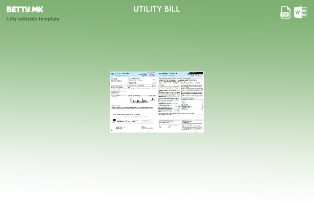 Страници со сметки за комунални услуги на САД PG&E во модерен стил, шаблон за ст