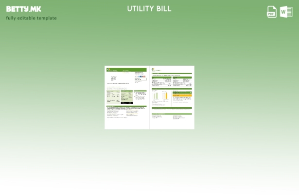 Шаблон за комунални сметки (страници) во модерен стил на САД ScottishPower
