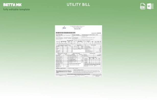Шаблон за комунални сметки во модерен стил Индија DHBVN
