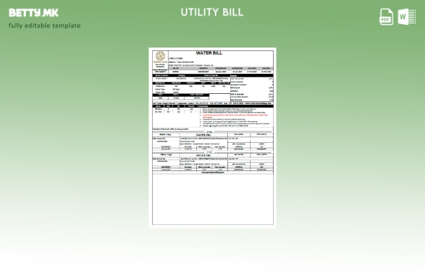 Шаблон за комунални сметки во модерен стил Пакистан Бахрија Таун