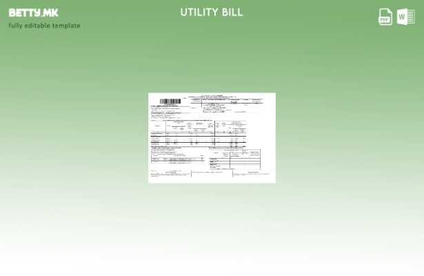 Шаблон за комунални сметки во модерен стил Русија