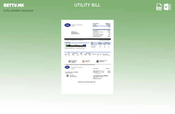 Шаблон за комунални сметки во модерен стил на САД Охајо DP&L