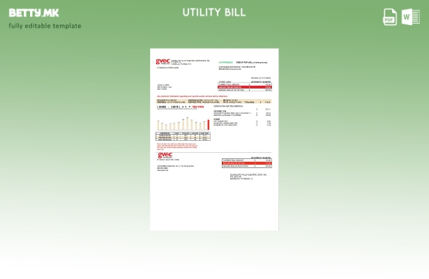 Шаблон за комунални сметки во модерен стил на САД Тексас GVEC