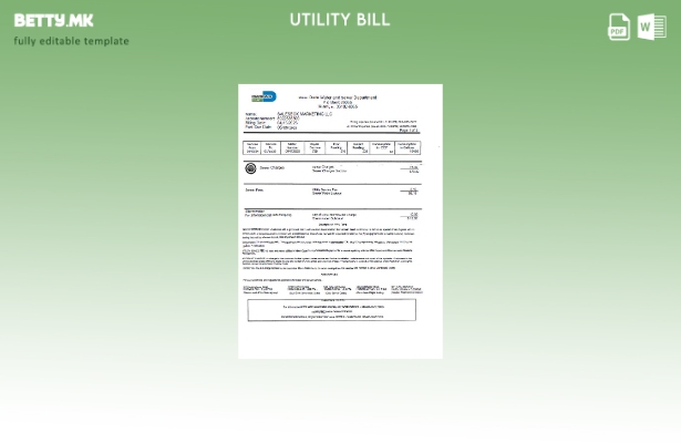 Шаблон за комунални сметки во модерен стил на САД Miami Dade